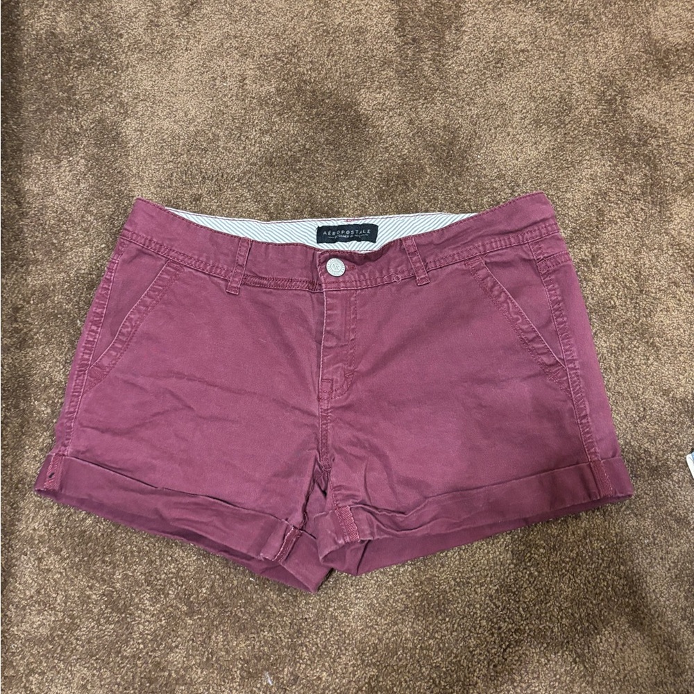 Aeropostale Low Waist Burgundy Shorts